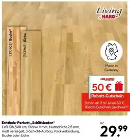 Hellweg Echtholz-Parkett „Schiffsboden“ Angebot