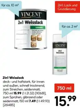 Hellweg VINCENT 2in1 Weisslack Angebot