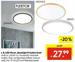 Hellweg FLECTOR LED-Panel ,,Backlight M Golden Teak" Angebot