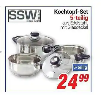 CENTERSHOP Kochtopf-set 5-teilig Angebot