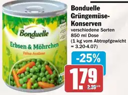 AEZ Bonduelle Grüngemüse Konserven Angebot