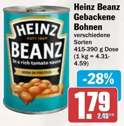 AEZ Heinz Beanz Gebackene Bohnen Angebot