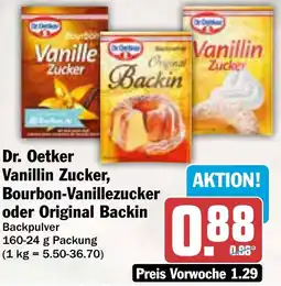 AEZ Dr. Oetker Vanillin Zucker, Bourbon-Vanillezucker oder Original Backin Angebot
