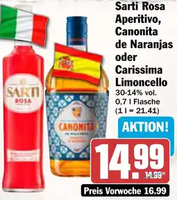 AEZ Sarti Rosa Aperitivo, Canonita de Naranjas oder Carissima Limoncello Angebot