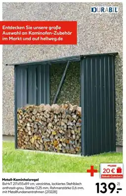 Hellweg DURABIL Metall-Kaminholzregal Angebot