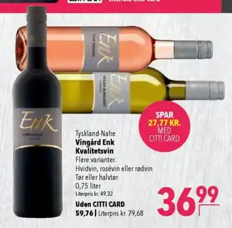 CITTI Markt Vingård Enk Kvalitetsvin Angebot