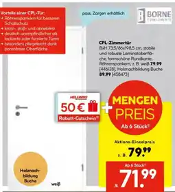 Hellweg BORNE CPL-Zimmertür Angebot