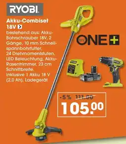 V Baumarkt RYOBI ONE+ Akku-Combiset 18V Angebot