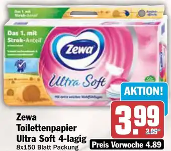 AEZ Zewa Toilettenpapier Ultra Soft 4-lagig Angebot