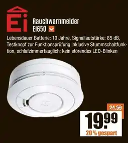 V Baumarkt Ei Rauchwarnmelder EI650 Angebot