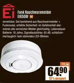 V Baumarkt Ei Funk Rauchwarnmelder E1650RF Angebot