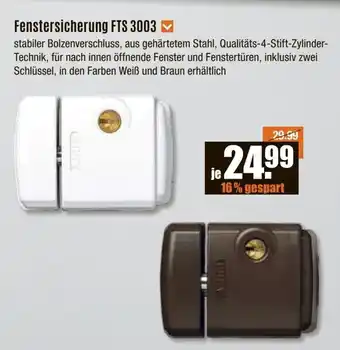 V Baumarkt Fenstersicherung FTS 3003 Angebot