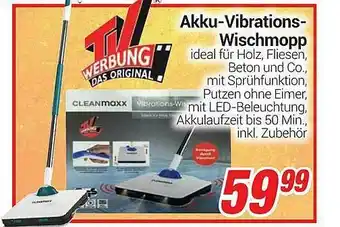 CENTERSHOP Akku-vibrations-wischmopp Werbung Angebot