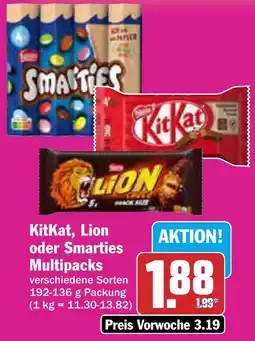 AEZ KitKat, Lion oder Smarties Multipacks Angebot