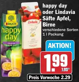 AEZ Rauch happy day oder Lindavia Säfte Apfel, Birne Angebot