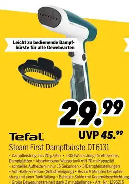 MEDIMAX Tefal steam first dampfbürste dt6131 Angebot