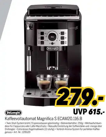 MEDIMAX Delonghi kaffeevollautomat magnifica s ecam20.116.b Angebot