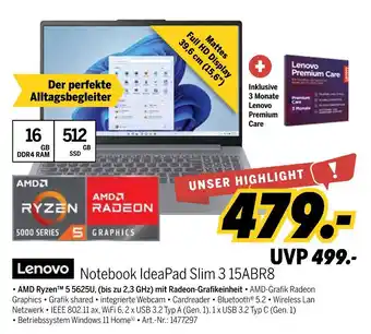 MEDIMAX Lenovo notebook ideapad slim 3 15abr8 Angebot