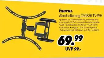 MEDIMAX Hama wandhalterung 220836 tv-wh Angebot
