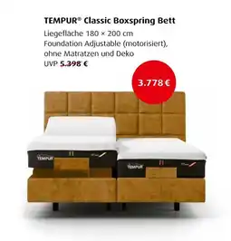 Hofmeister Tempur classic boxspring bett Angebot