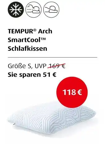 Hofmeister Tempur arch smartcool schlafkissen Angebot