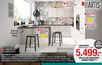 Hofmeister Artis einbauküche uni gloss sandgrau hochglanz Angebot