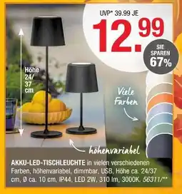 Hofmeister Akku-led-tischleuchte Angebot