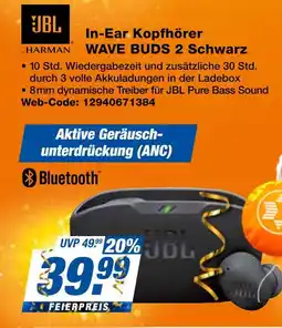 Expert Jbl in-ear kopfhörer wave buds 2 schwarz Angebot