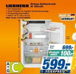Expert Liebherr einbau-kühlschrank ik 39vc00 Angebot