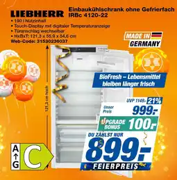 Expert Liebherr einbaukühlschrank ohne gefrierfach irbc 4120-22 Angebot