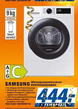 Expert Samsung wärmepumpentrockner dv9tdg52a0aeeg Angebot