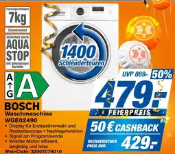 Expert Bosch waschmaschine wge02490 Angebot