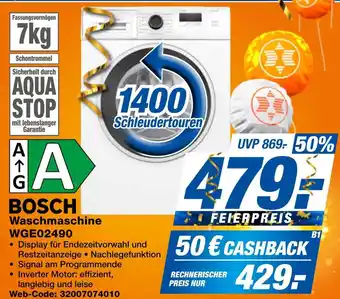 Expert Bosch waschmaschine wge02490 Angebot