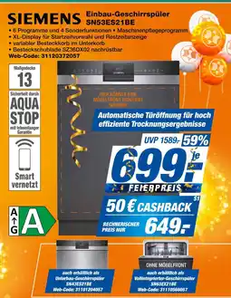 Expert Siemens einbau-geschirrspüler sn53es21be Angebot