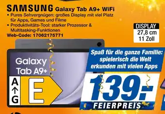 Expert Samsung galaxy tab a9+ wifi Angebot