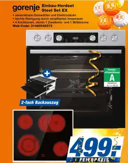 Expert Gorenje einbau-herdset steel set ex Angebot