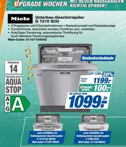 Expert Miele unterbau-geschirrspüler g 7210 scu Angebot