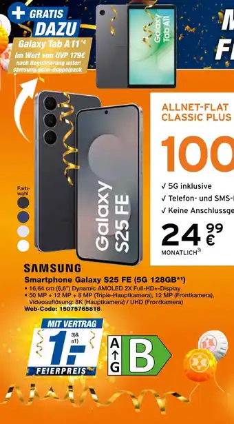 Expert Samsung smartphone galaxy s25 fe (5g 128gb) Angebot