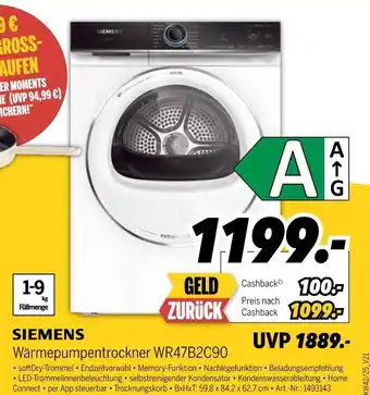 MEDIMAX Siemens wärmepumpentrockner wr47b2c90 Angebot