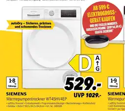 MEDIMAX Siemens wärmepumpentrockner wt45hv4ep Angebot