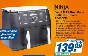 Expert Ninja foodi max dual zone heißluftfritteuse af400eu Angebot