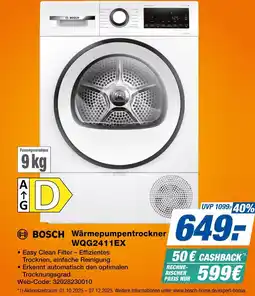 Expert Bosch wärmepumpentrockner wqg2411ex Angebot