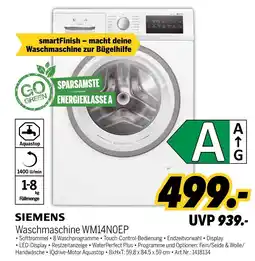 MEDIMAX Siemens waschmaschine wm14noep Angebot