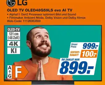 Expert Lg oled tv oled48g59ls evo ai tv Angebot