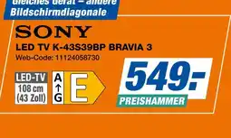 Expert Sony led tv k50s39b bravia 3 Angebot