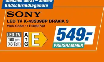 Expert Sony led tv k50s39b bravia 3 Angebot