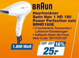 Expert Braun haartrockner satin hair 1 hd 180 power perfection solo Angebot