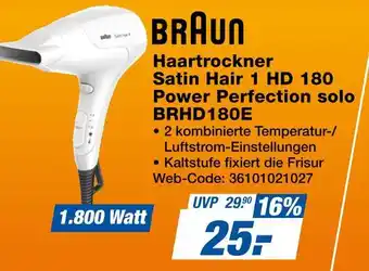Expert Braun haartrockner satin hair 1 hd 180 power perfection solo Angebot