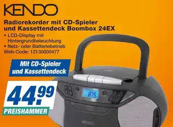 Expert Kendo radiorekorder mit cd-spieler und kassettendeck boombox 24ex Angebot