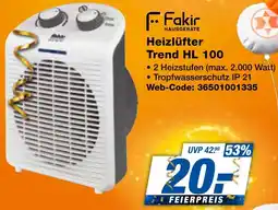 expert Techno Land Fakir Heizlüfter Trend HL 100 Angebot